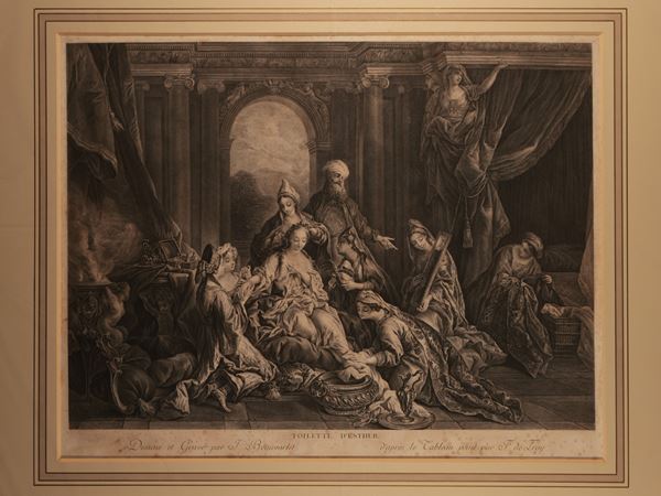 Toilette d'Esther  (XVIII secolo)  - Asta Una collezione di stampe - parte I - Maison Bibelot - Casa d'Aste Firenze - Milano