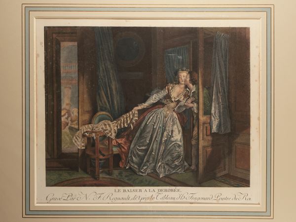 Le baiser à la derobée  (18th century)  - Auction Gallantry and curiosity - Maison Bibelot - Casa d'Aste Firenze - Milano