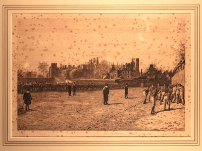Eton. The Wall Game Collegers Vs. Oppidans
