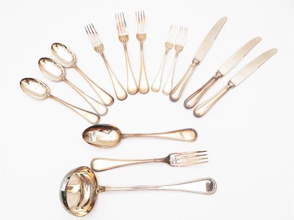 Silver cutlery set, Fratelli Zaramella Padua