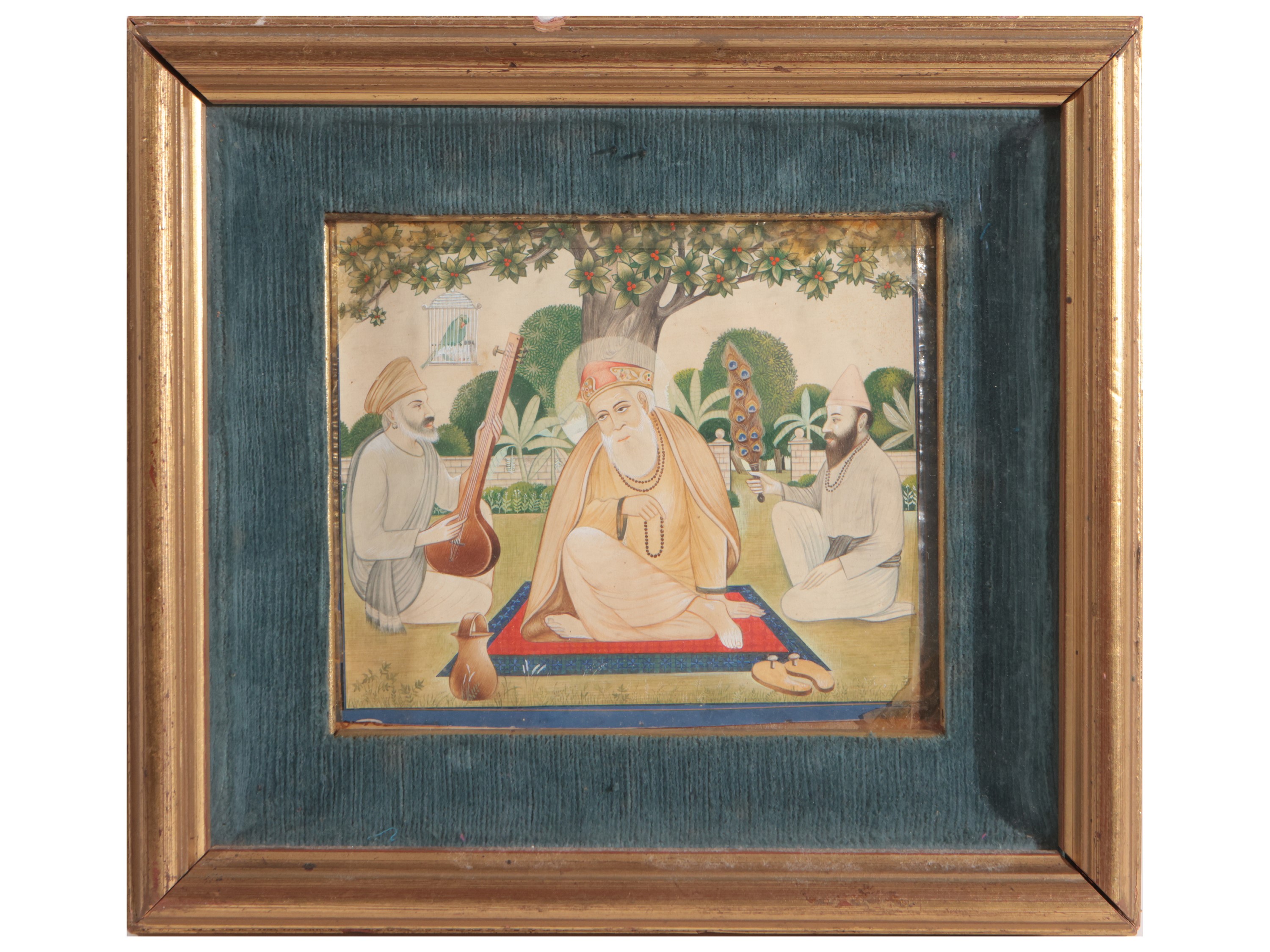 Miniature Indiane della Regione del Rajasthan Raffiguranti Divinità e Scene Cortesi