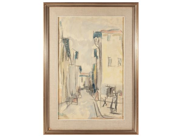 Enzo Pregno : Strada di Firenze  - Asta Arte Moderna e Contemporanea - Maison Bibelot - Casa d'Aste Firenze - Milano