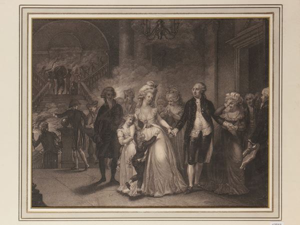 The separation of King Louis XVI from his family - Louis XVI before the final step