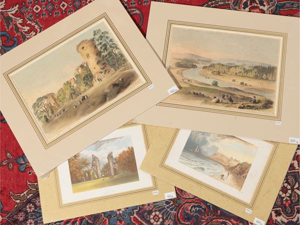 Paesaggi  (XIX secolo)  - Asta Una collezione di stampe - parte I - Maison Bibelot - Casa d'Aste Firenze - Milano