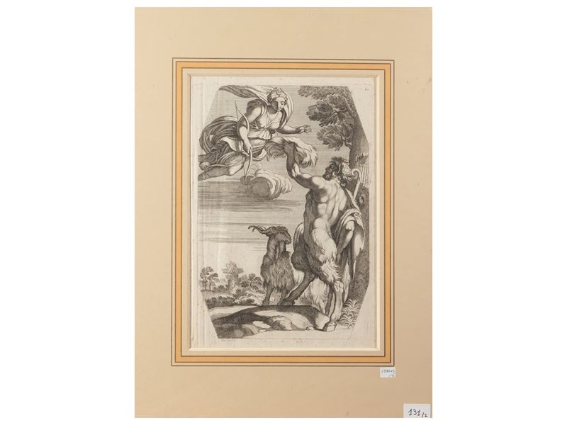 François Poilly - Il Pomo di Paride - Pan e Diana