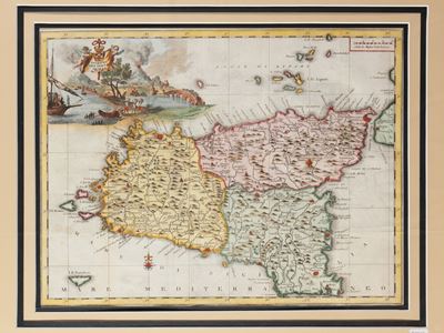 Carta Geogragfica Dell'isola di Sicilia 1762