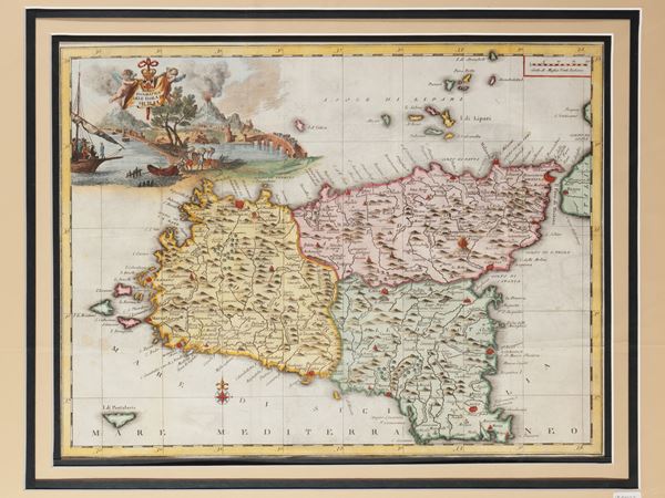Thomas Salmon - Carta geogragfica dell'isola di Sicilia 1762