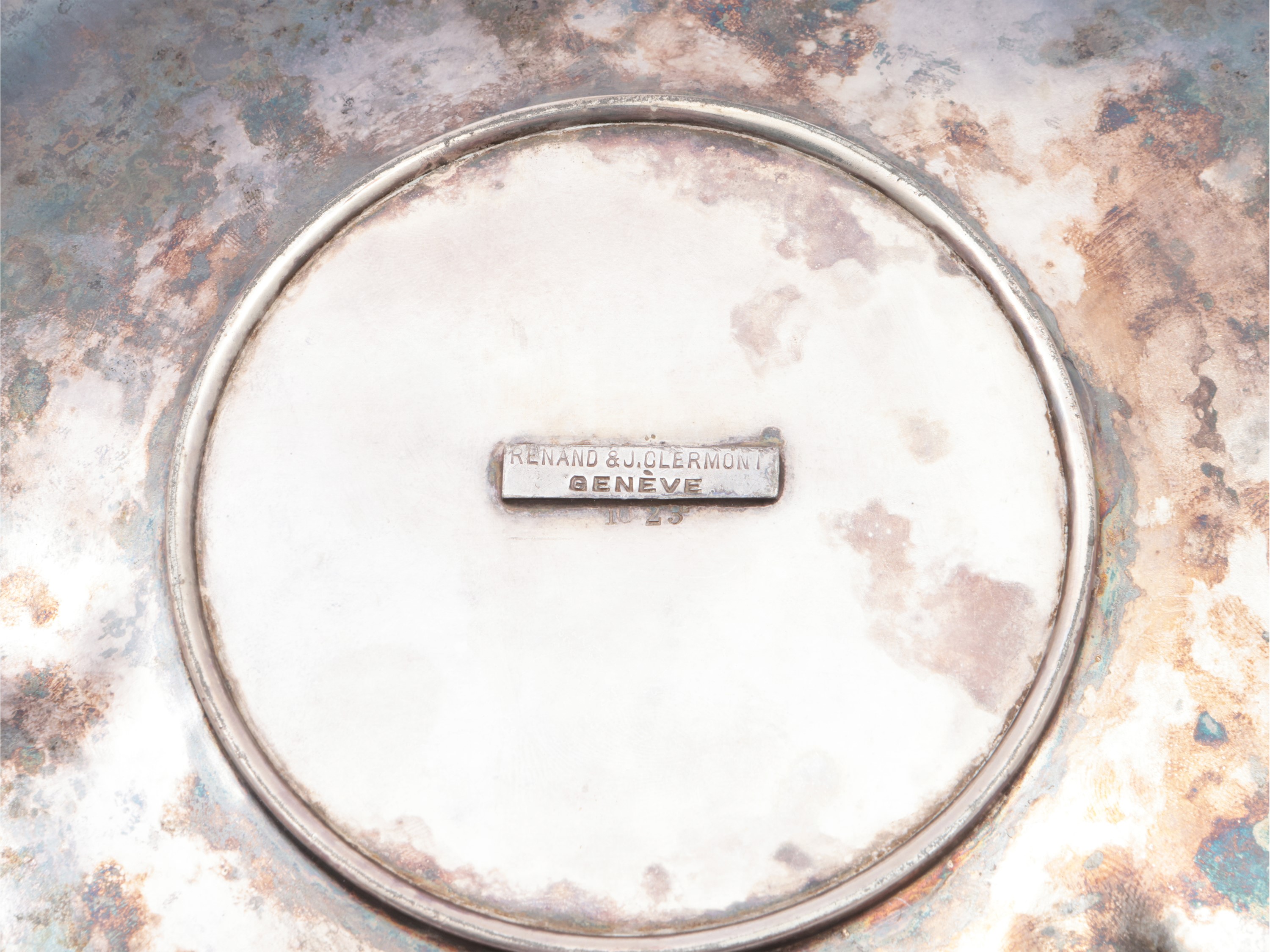 Formaggiera Art Decò in metallo argentato, Renaud & J. Clermont