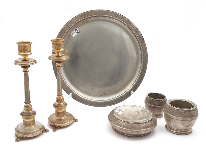 Lotto di accessori in argento