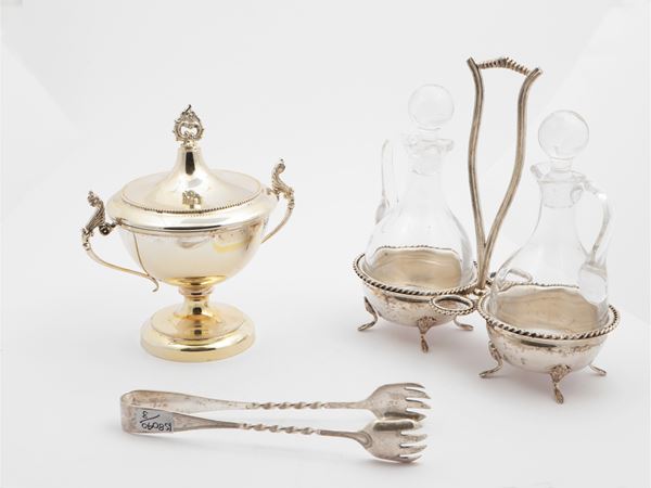 Lotto di accessori per la tavola in argento  - Asta L'arte di arredare - Maison Bibelot - Casa d'Aste Firenze - Milano