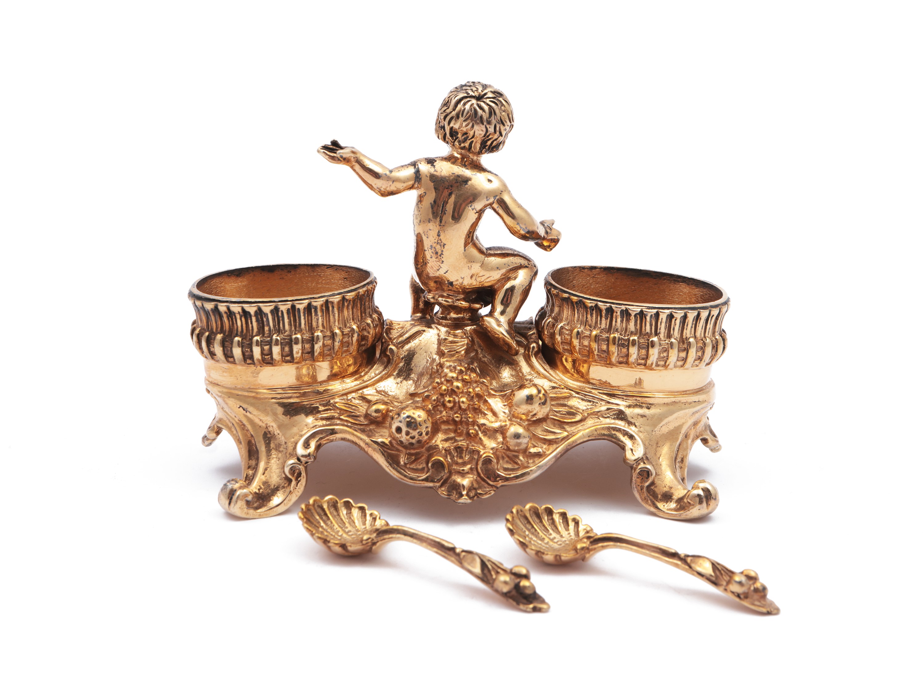 Saliera in argento vermeil