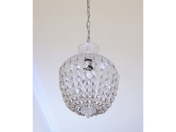 Pair of small crystal chandeliers