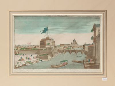 Vue De S.t Pierre À Rome - le Pont Saint Ange À Rome