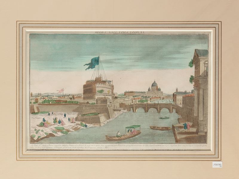 Vue De S.t Pierre À Rome - le Pont Saint Ange À Rome
