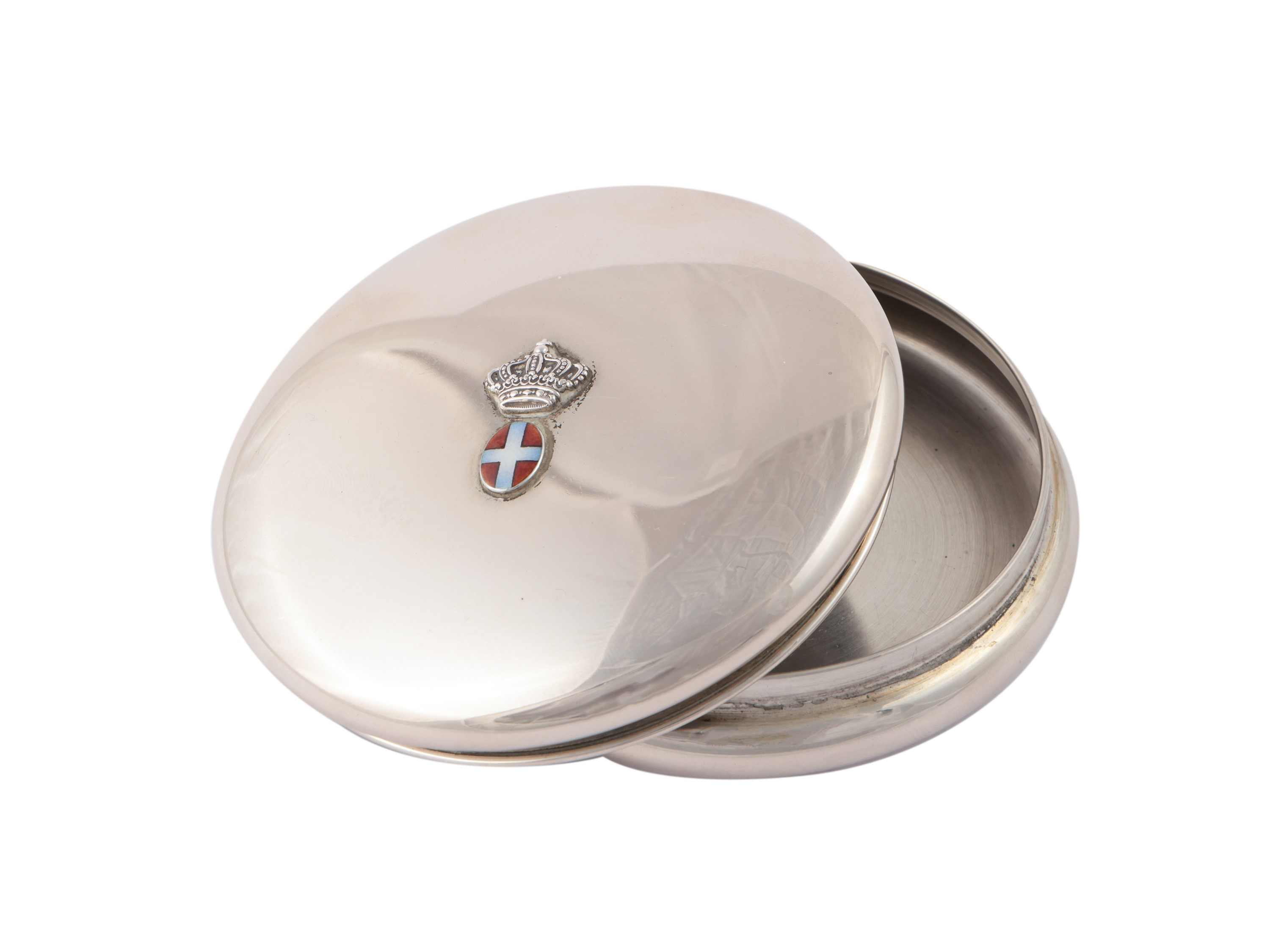 Tabacchiera Sabauda in Argento, Ciardetti Firenze, Anni Quaranta Circa