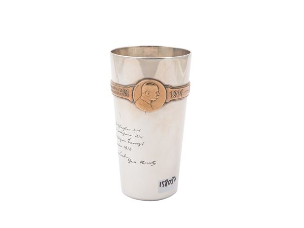 Commemorative silver chalice, William II - Franz Joseph I, 1914-1916
