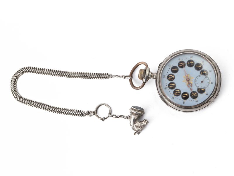 Orologio da Tasca da Ferroviere in Argento, Inizio del XX Secolo
