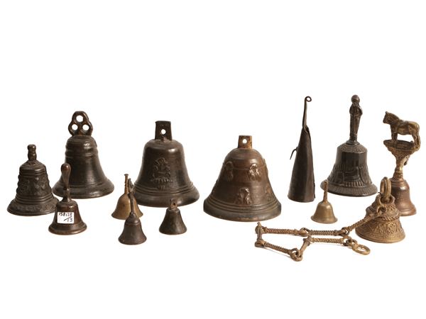 Collection of vintage bells and bells