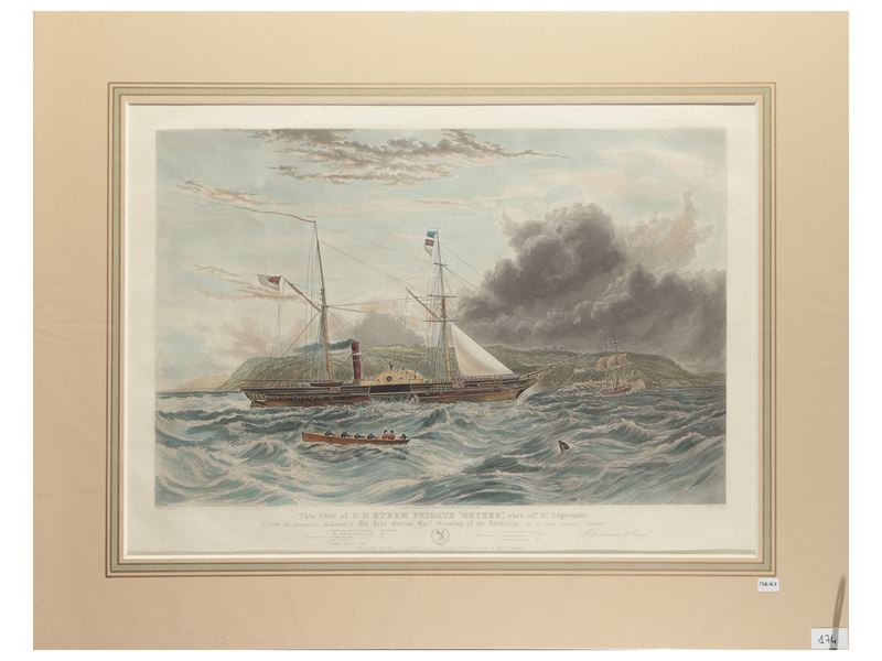 This View Of h.M. Steam Frigate "geyser", When Off M.t Edgecombe