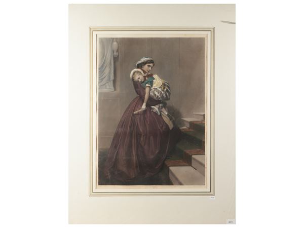 La piccola nobildonna  (XIX secolo)  - Asta Una collezione di stampe - parte I - Maison Bibelot - Casa d'Aste Firenze - Milano
