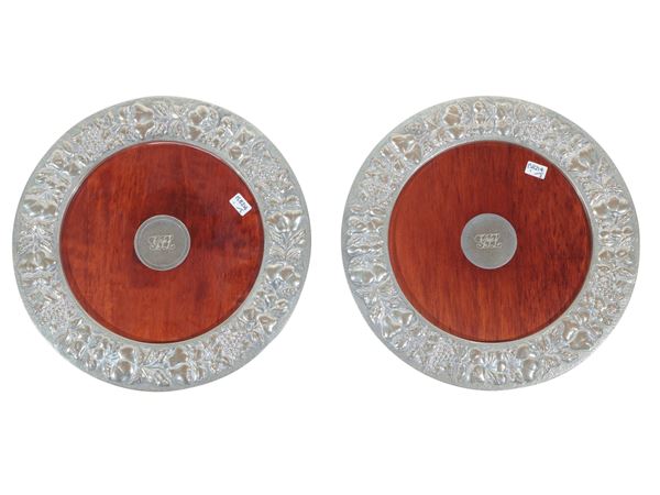 Pair of wooden and silver foil trays  - Auction The art of furnishing - Maison Bibelot - Casa d'Aste Firenze - Milano