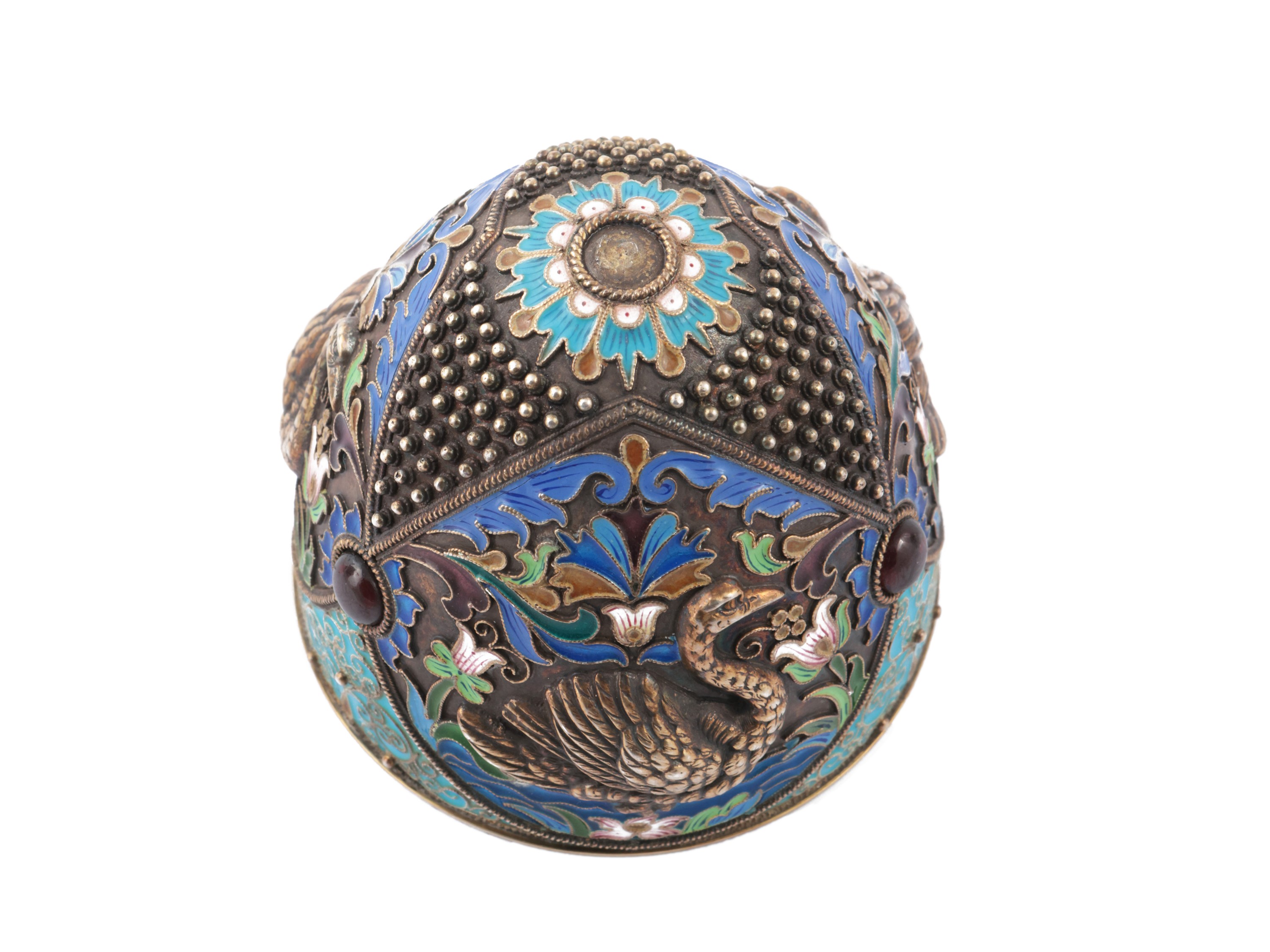 Uovo in Argento e Smalti Cloisonné, Ivan Zakharov, Mosca 1908-1917