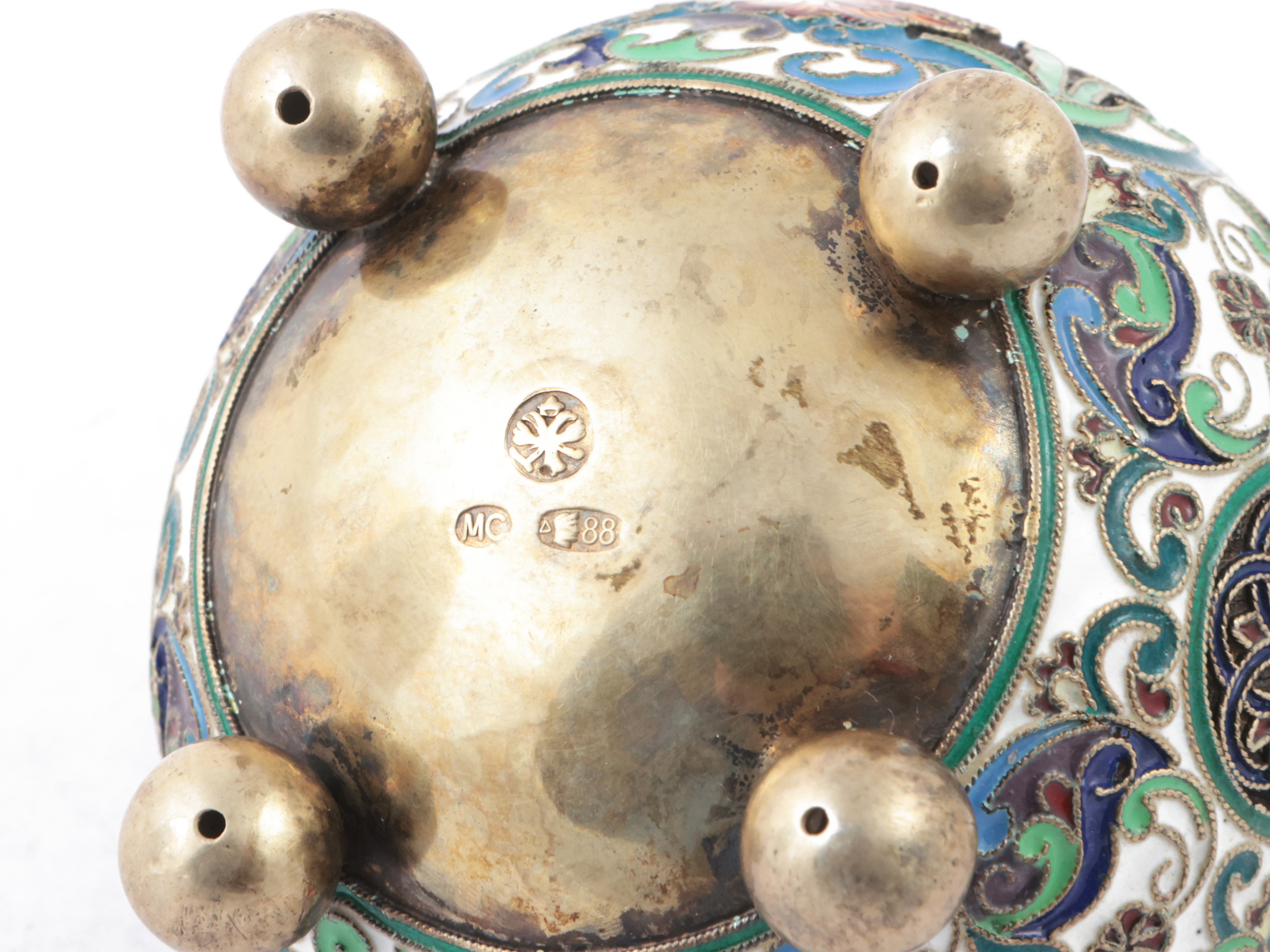 Kovsh in Argento e Smalti Cloisonné, Mosca 1908-1917