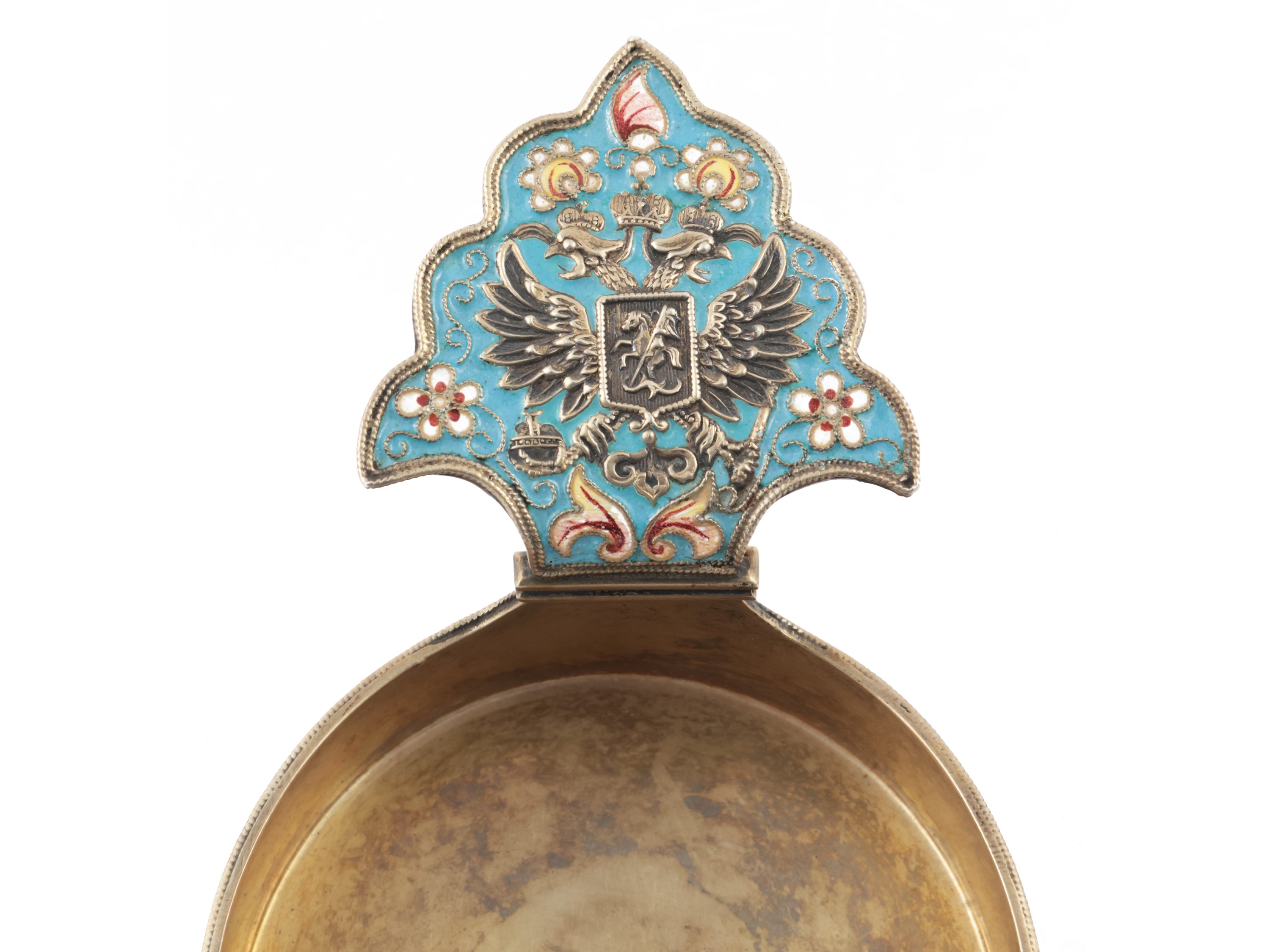 Kovsh in Argento e Smalti Cloisonné, Vasily Andreyev o Akimov, Mosca 1908-1917