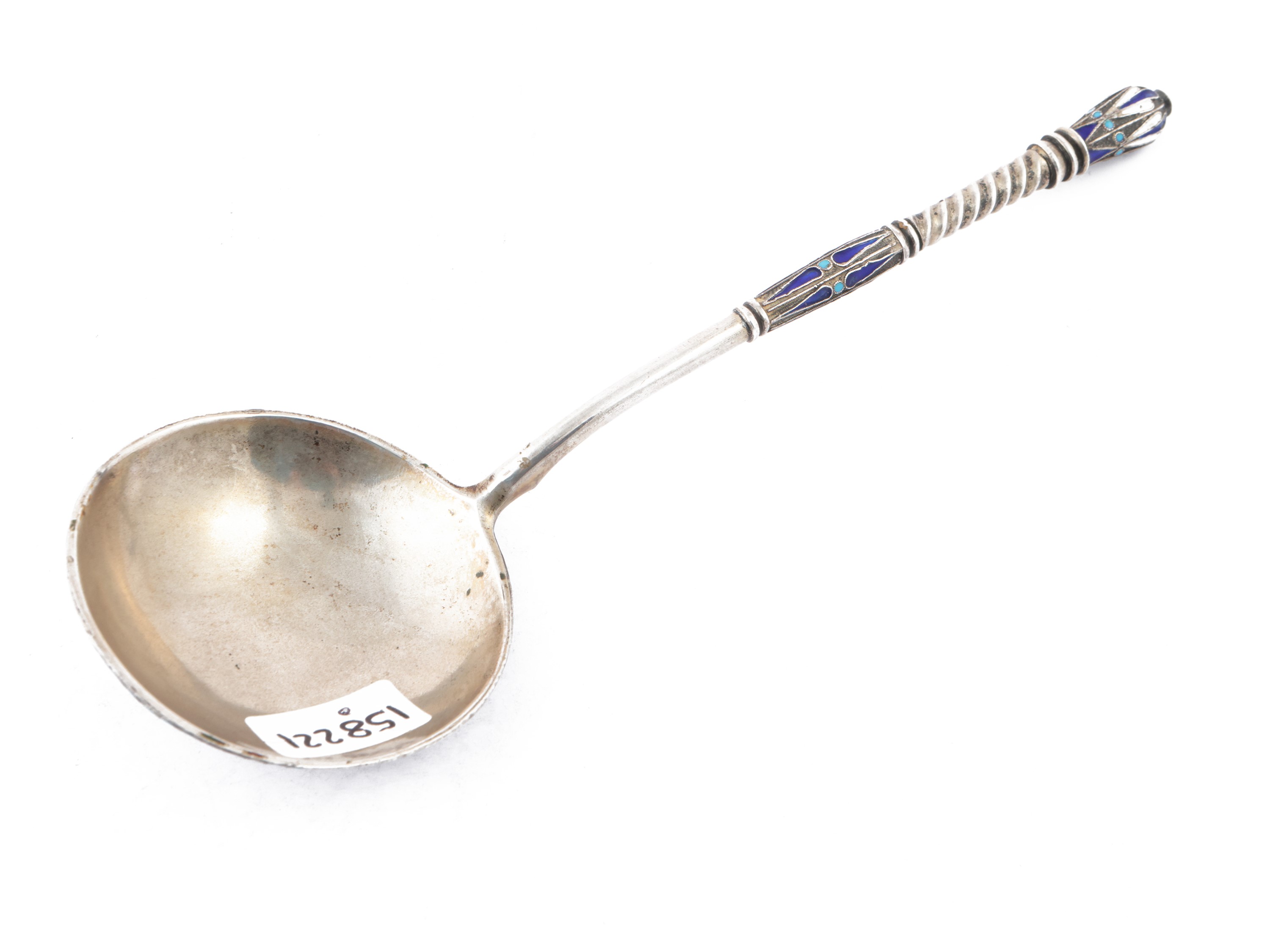 Grande Cucchiaio in Argento e Smalti Cloisonné, Mosca 1898-1914