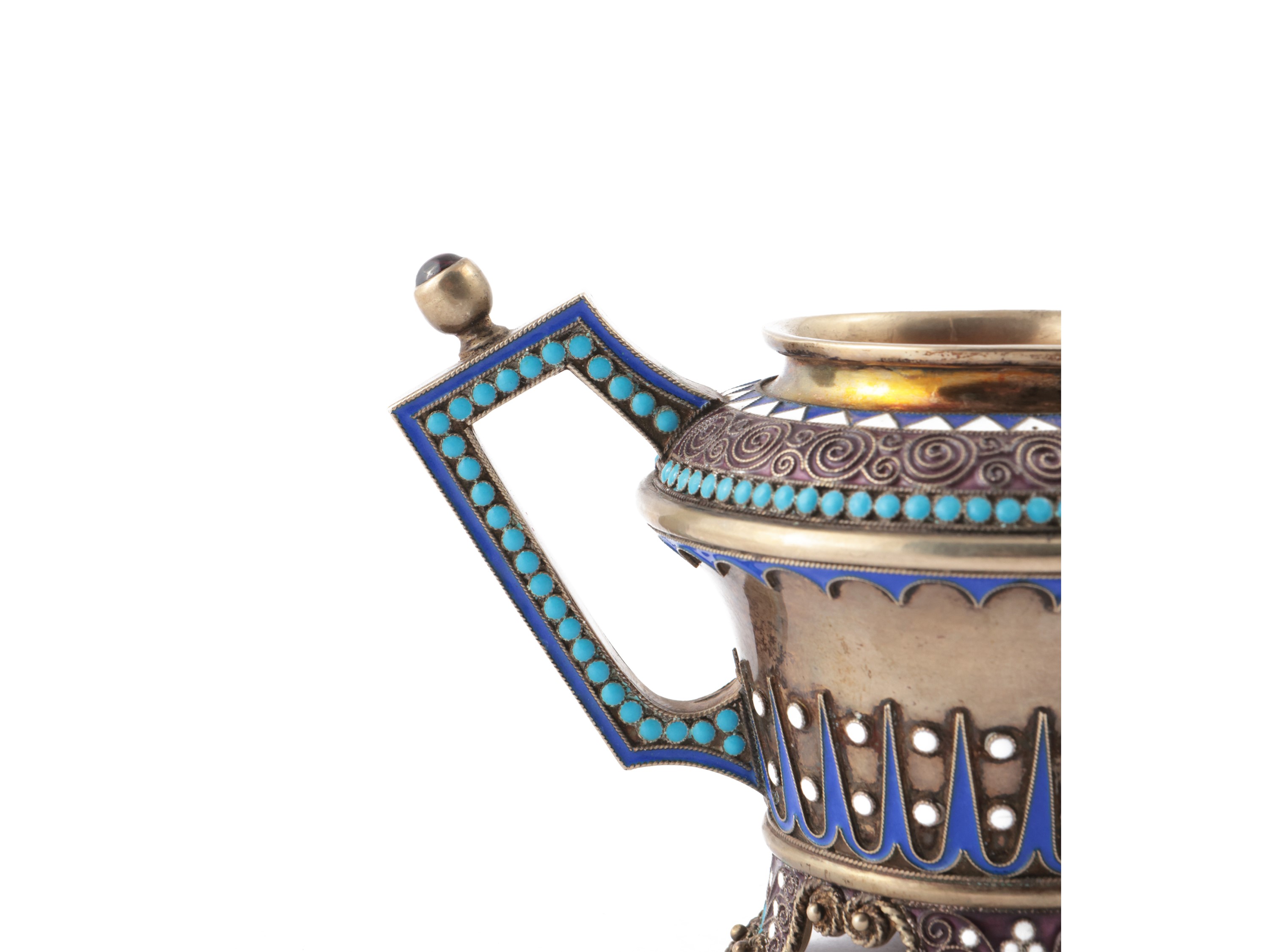 Lattiera in Argento e Smalti Cloisonnè, Mosca 1891
