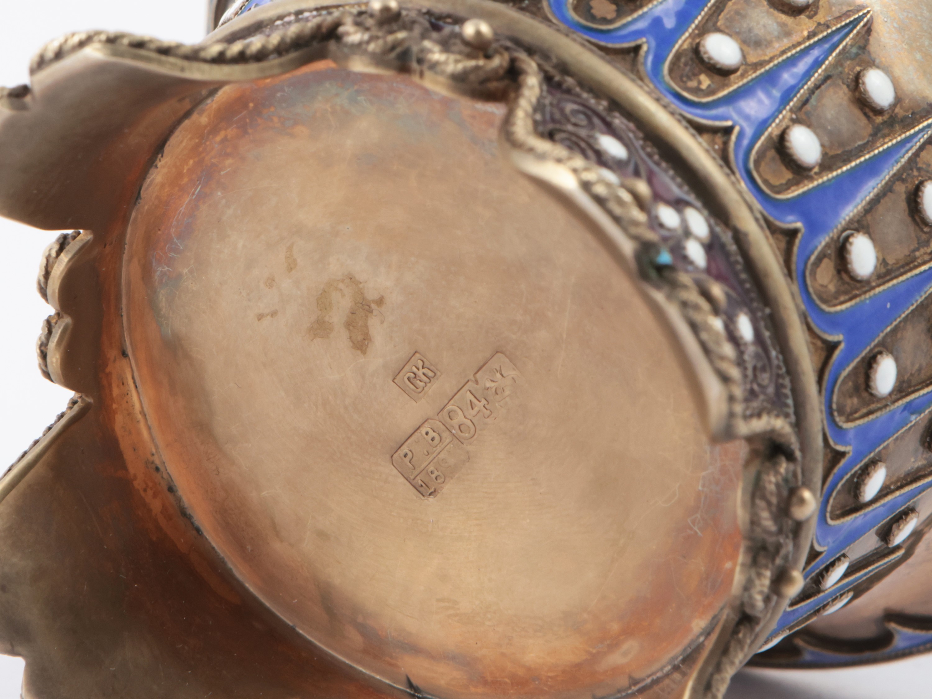 Lattiera in Argento e Smalti Cloisonnè, Mosca 1891
