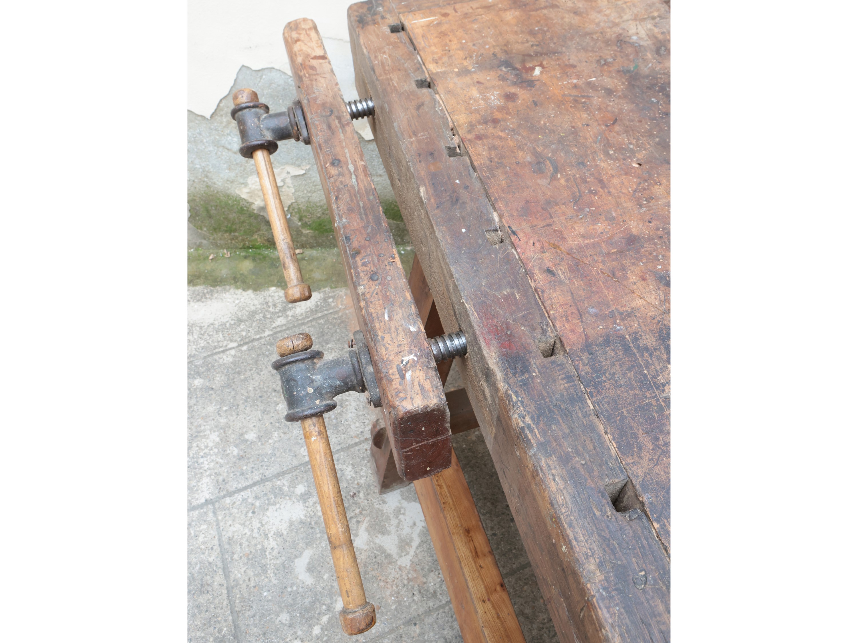 Antico Tavolo da Lavoro in Noce