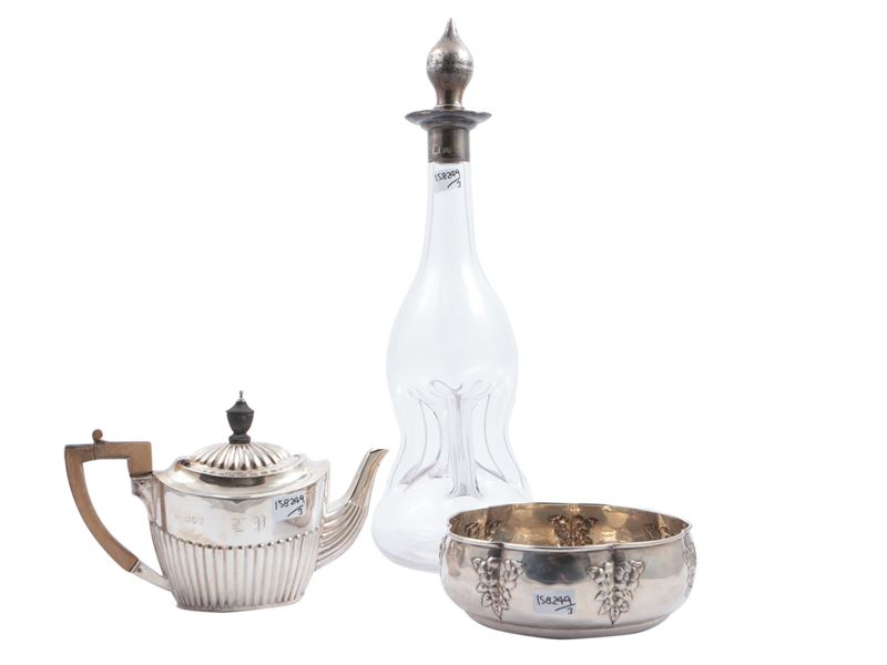 Lotto di accessori per la tavola in argento, fine del XIX secolo
