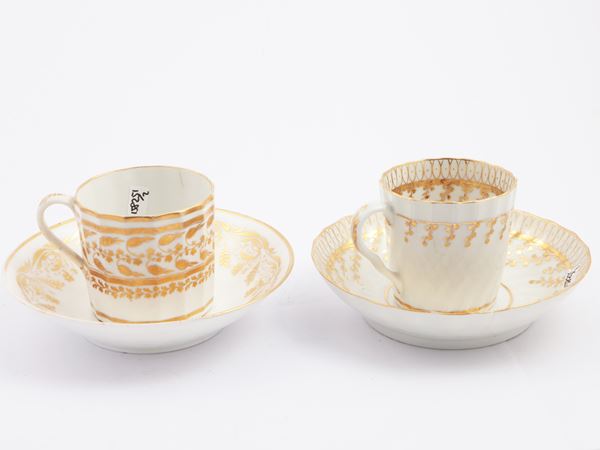 Two collectible porcelain cups, 19th century