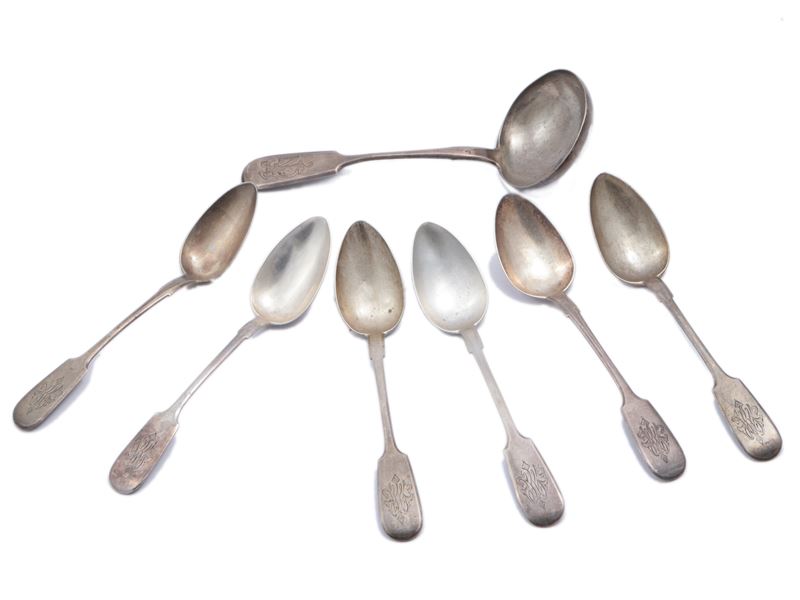 Set di Posate in Argento, Russia Fine del XIX Secolo