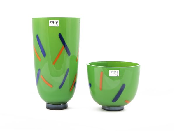 Barovier & Toso vase and bowl B.A.G. series