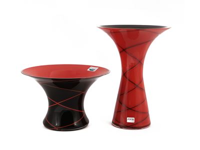 Un Vaso e una Coppa Barovier & Toso della Serie B.a.g