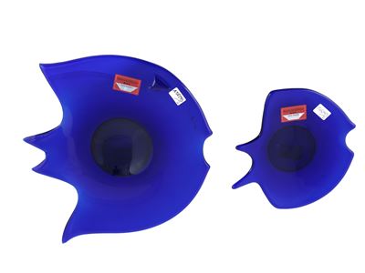 Coppia di Pesci di Diversa Dimensione Barovier & Toso della Serie B.a.g.