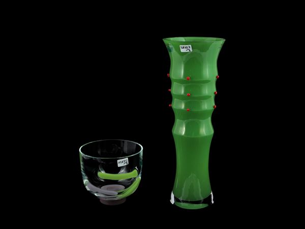 Un vaso e una ciotola Barovier & Toso della serie B.A.G