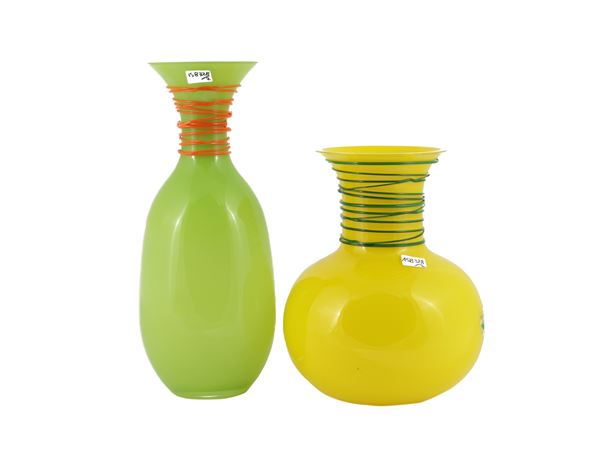 Two Barovier & Toso vases from the B.A.G. series