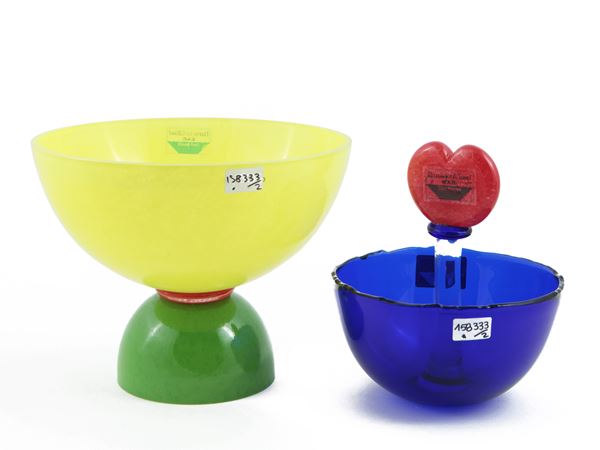 A Barovier & Toso cup and bowl from the B.A.G. series  (Czech Republic, 80s/90s)  - Auction Colour and Shapes. A collection of Barovier&Toso - Maison Bibelot - Casa d'Aste Firenze - Milano