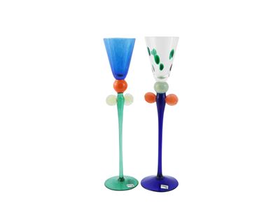 Due Calici Decorativi Barovier & Toso della Serie B.a.g.