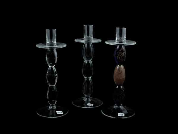 Three Barovier & Toso candlesticks from the B.A.G. series