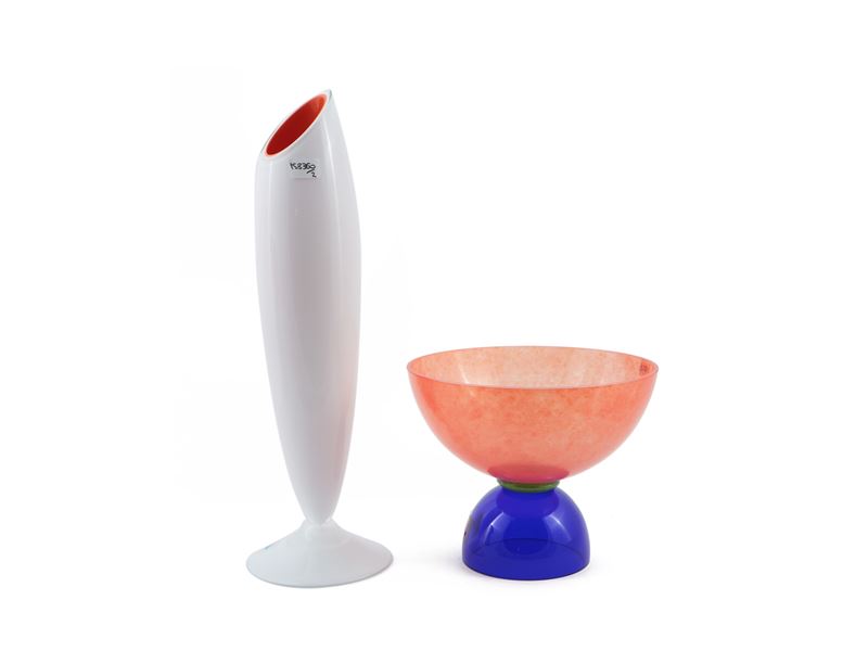 Un Vaso e una Coppa Barovier & Toso della Serie B.a.g.