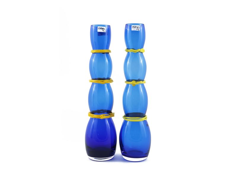Coppia di Vasi Barovier & Toso della Serie B.a.g.