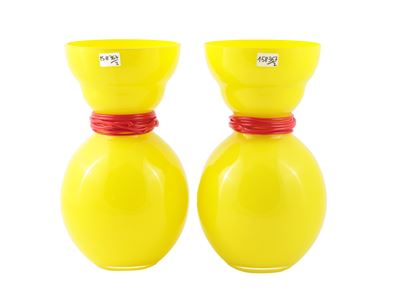 Coppia di Vasi Barovier & Toso della Serie B.a.g.