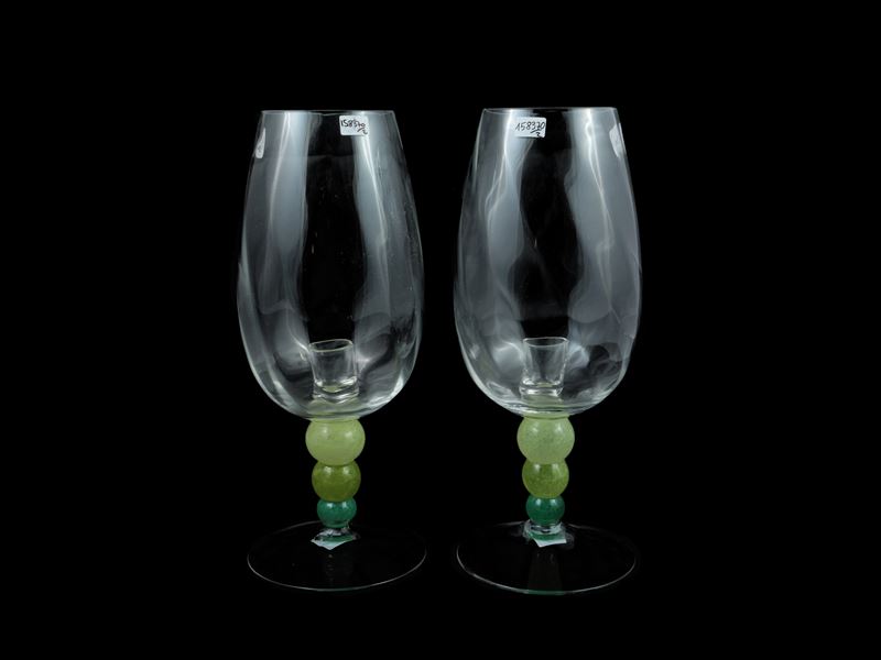 Due Candelieri a Coppa Barovier & Toso della Serie B.a.g.