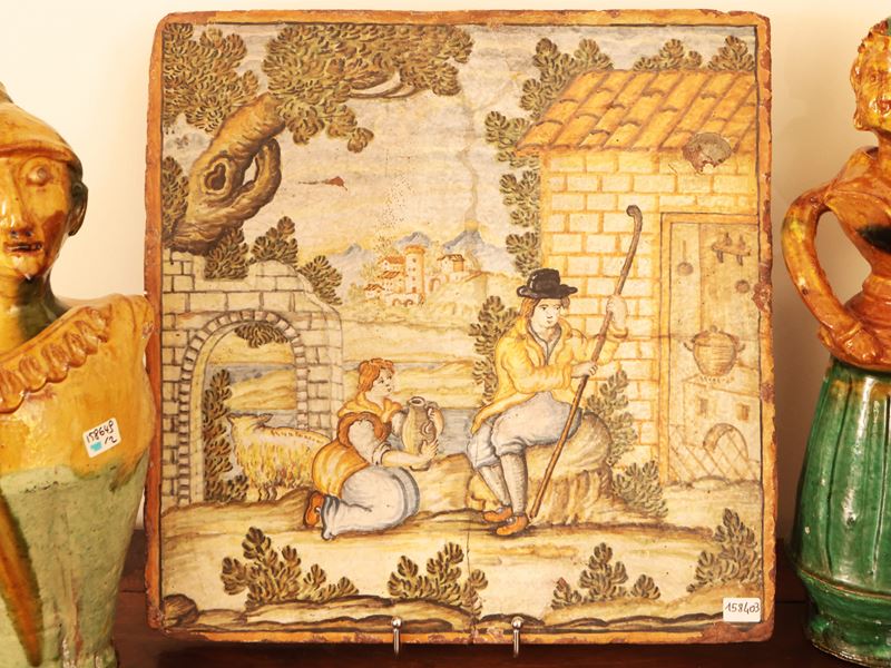 Placca in Maiolica, Italia Centrale, XVIII/XIX Secolo