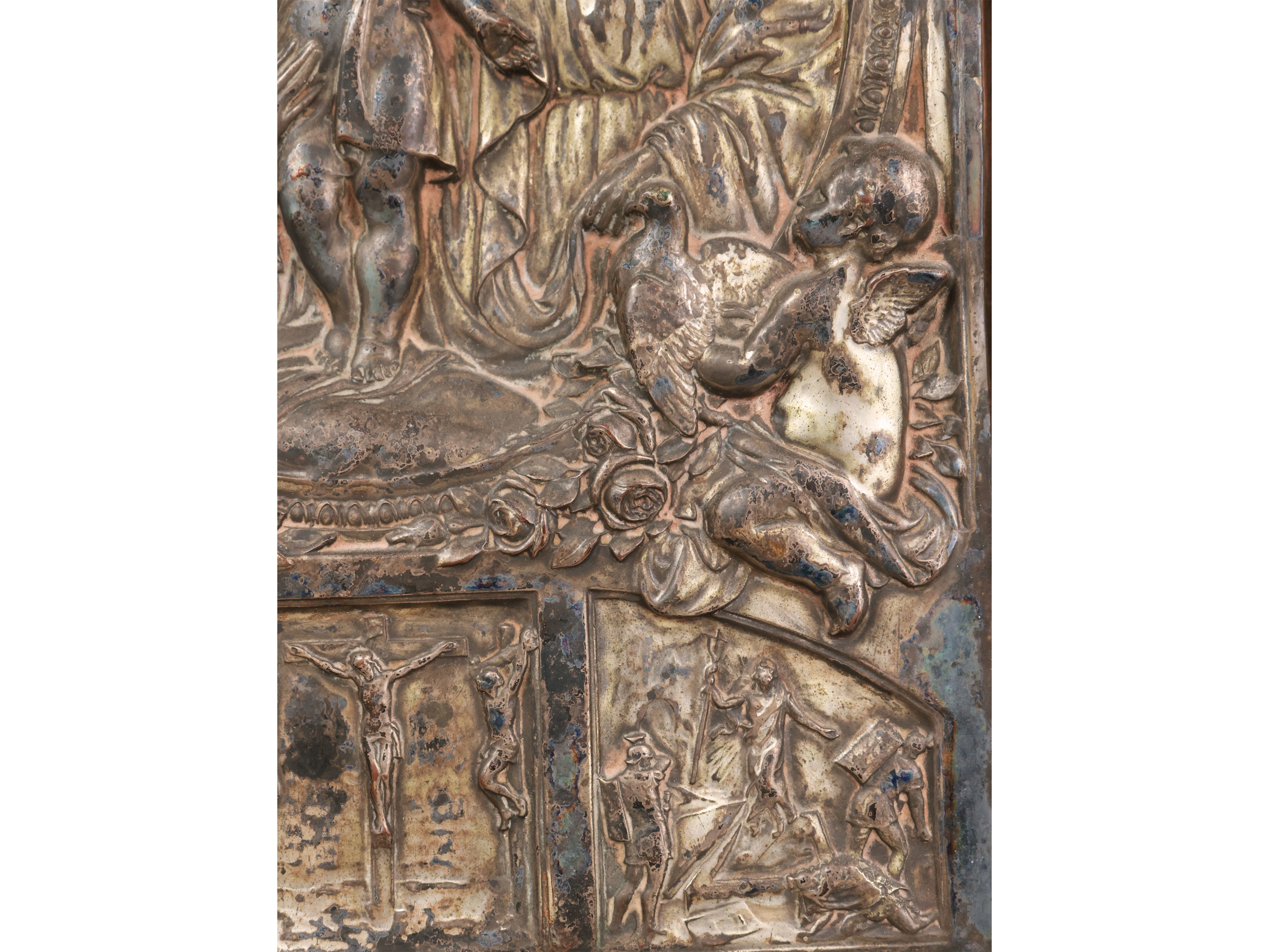 Altorilievo in Metallo Argentato di Gusto Art Nouveau