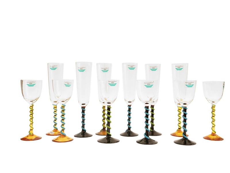 Due Serie di Bicchieri Barovier & Toso della Serie B.a.g.
